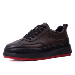 Pantofi barbati din piele naturala, Otter, E6E670016B 02-N, maro
