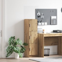 Highboard stejar artizanal 31.5 x 32 x 124 cm Lemn compozit GartenMobel Dekor