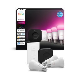 Kit de bază Philips Hue WACA 3xE27/8,1W 1000-20000K + bridge și întrerupător cu variator