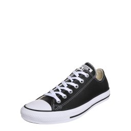 CONVERSE Sneaker low 'Chuck Taylor All Star Leather' negru / alb