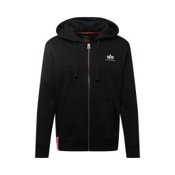 ALPHA INDUSTRIES Hanorac roșu / negru / alb