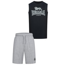 LONSDALE Costum de trening 'Claremorris' gri amestecat / negru