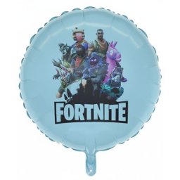 Balon rotund albastru personalizabil Fortnite 45 cm