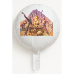 Balon rotund alb personalizabil Fortnite 24 cm