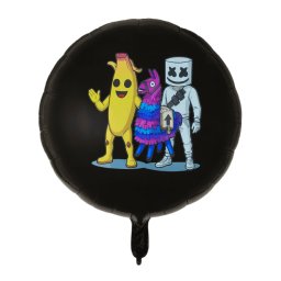 Balon rotund negru personalizabil Fortnite 45 cm