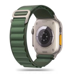 Curea Nylon Pro Apple Watch 44 45 46 49 mm Military Green