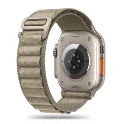 Curea Nylon Pro Apple Watch 44 45 46 49 mm Titanium Olive