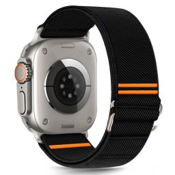 Curea Nylon Slip Apple Watch 44 45 46 49 mm Black