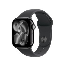 Smartwatch Watch Series 11 GPS 42mm Jet Black Aluminium Case with Black Sport Band - S/M