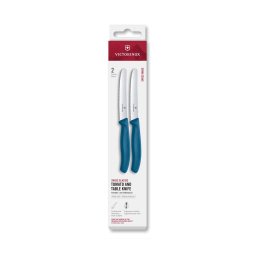 Victorinox - Set de 2 cuțite pentru legume SWISS CLASSIC, lamă 11 cm, albastru