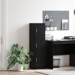 Highboard Stejar negru 31.5 x 32 x 124 cm Lemn compozit GartenMobel Dekor