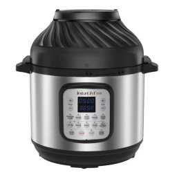 Multicooker Instant Pot Duo Crisp + Air Fryer 140004201, 1500 W, 8 L, 11 programe, Cos Air Fryer, EvenCrisp, Inox/Negru
