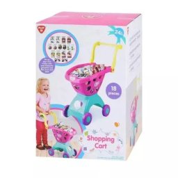 Playgo: Set cărucior de cumpărături cu inimioare - 18 piese