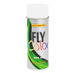 Vopsea spray decorativa FLY COLOR, RAL 9010 alb mat, 400ml