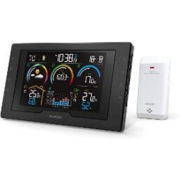 Stație Meteo SWS 8000, Ecran 5.7" True Black, 433 MHz, Rază 30m, Ceas Radio DCF77