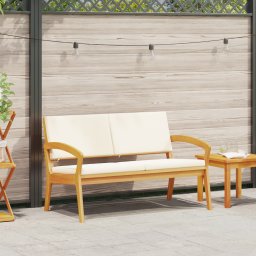 Banca de gradina Gossi cu perne 115x70x72 cm din lemn masiv de acacia