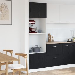 Dulap de bucatarie Gossi stejar negru lemn ingineresc 60 x 57 x 207 cm