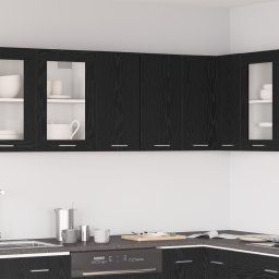 Dulap suspendat Gossi negru stejar 60x31x60 cm fabricat din lemn prelucrat