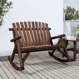 Gossi banca balansoar cu 2 locuri, 123x96x102 cm, lemn masiv molid