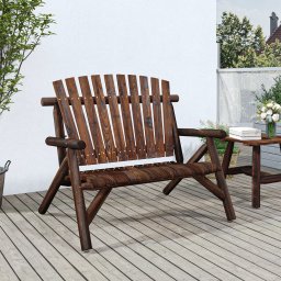Gossi banca de gradina cu 2 locuri, 119x85x98 cm, lemn masiv molid