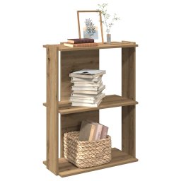 Gossi biblioteca 3 etaje stejar artizanal 60x30x80 cm lemn prelucrat