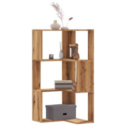 Gossi biblioteca 3 nivel stejar artizanal 50x50x102 cm lemn prelucrat