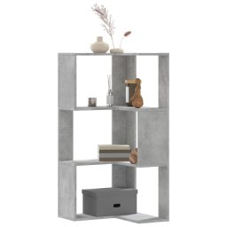 Gossi biblioteca 3 niveluri gri beton 50x50x102 cm lemn prelucrat
