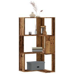 Gossi biblioteca 3 niveluri lemn vechi 50x50x102 cm lemn prelucrat