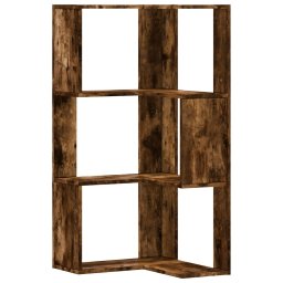 Gossi biblioteca 3 niveluri stejar fumuriu 50x50x102cm lemn prelucrat