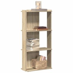 Gossi biblioteca 3 niveluri stejar sonoma 60x30x120 cm lemn prelucrat