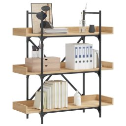 Gossi biblioteca 3 niveluri, stejar sonoma, 100x33x108,5 cm lemn
