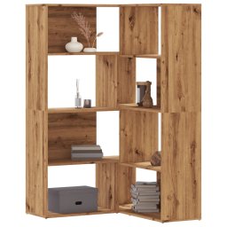Gossi biblioteca 4 nivel stejar artizanal 85x85x140 cm lemn prelucrat