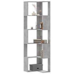 Gossi biblioteca 5 niveluri gri beton 50x50x179cm lemn prelucrat