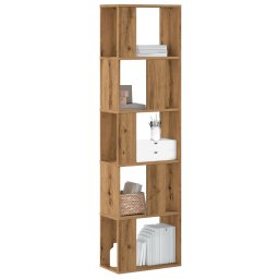 Gossi biblioteca 5 niveluri stejar artizanal 45x23,5x162,5 cm lemn