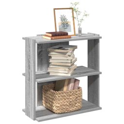 Gossi biblioteca cu 3 niveluri gri sonoma 60x30x60 cm lemn compozit