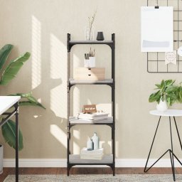 Gossi biblioteca cu 4 niveluri gri sonoma 40x30x120 cm lemn prelucrat