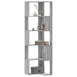 Gossi biblioteca cu 5 niveluri gri sonoma 50x50x179 cm lemn prelucrat