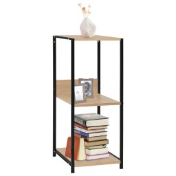 Gossi biblioteca mica negru/stejar, 33,5x39,6x79,7 cm, lemn prelucrat