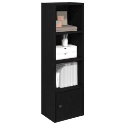 Gossi biblioteca stejar negru 31x24x102 cm lemn prelucrat