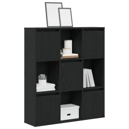 Gossi biblioteca stejar negru 89x24x101,5 cm lemn prelucrat