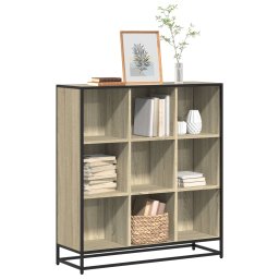 Gossi biblioteca stejar sonoma 97,5x33x107,5 cm, lemn prelucrat/metal