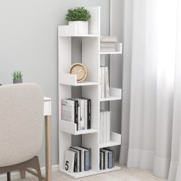 Gossi biblioteca, alb, 48x25,5x140 cm, pal