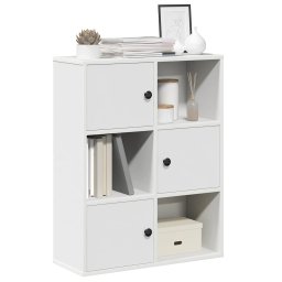 Gossi biblioteca, alb, 60x24x76,5 cm, lemn prelucrat