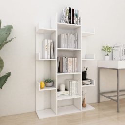 Gossi biblioteca, alb, 86x25,5x140 cm, pal