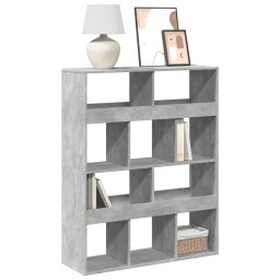 Gossi biblioteca, gri beton, 100x33x125,5 cm, lemn prelucrat
