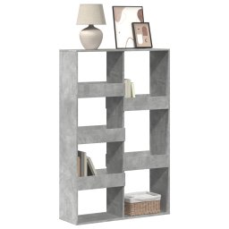Gossi biblioteca, gri beton, 100x33x155,5 cm, lemn prelucrat