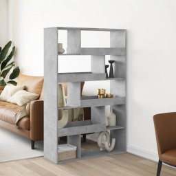 Gossi biblioteca, gri beton, 100x33x156,5 cm, lemn prelucrat