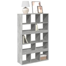 Gossi biblioteca, gri beton, 100x33x156,5 cm, lemn prelucrat