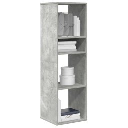 Gossi biblioteca, gri beton, 34x31x112 cm, lemn prelucrat