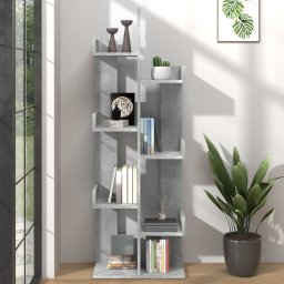 Gossi biblioteca, gri beton, 48x25,5x140 cm, pal